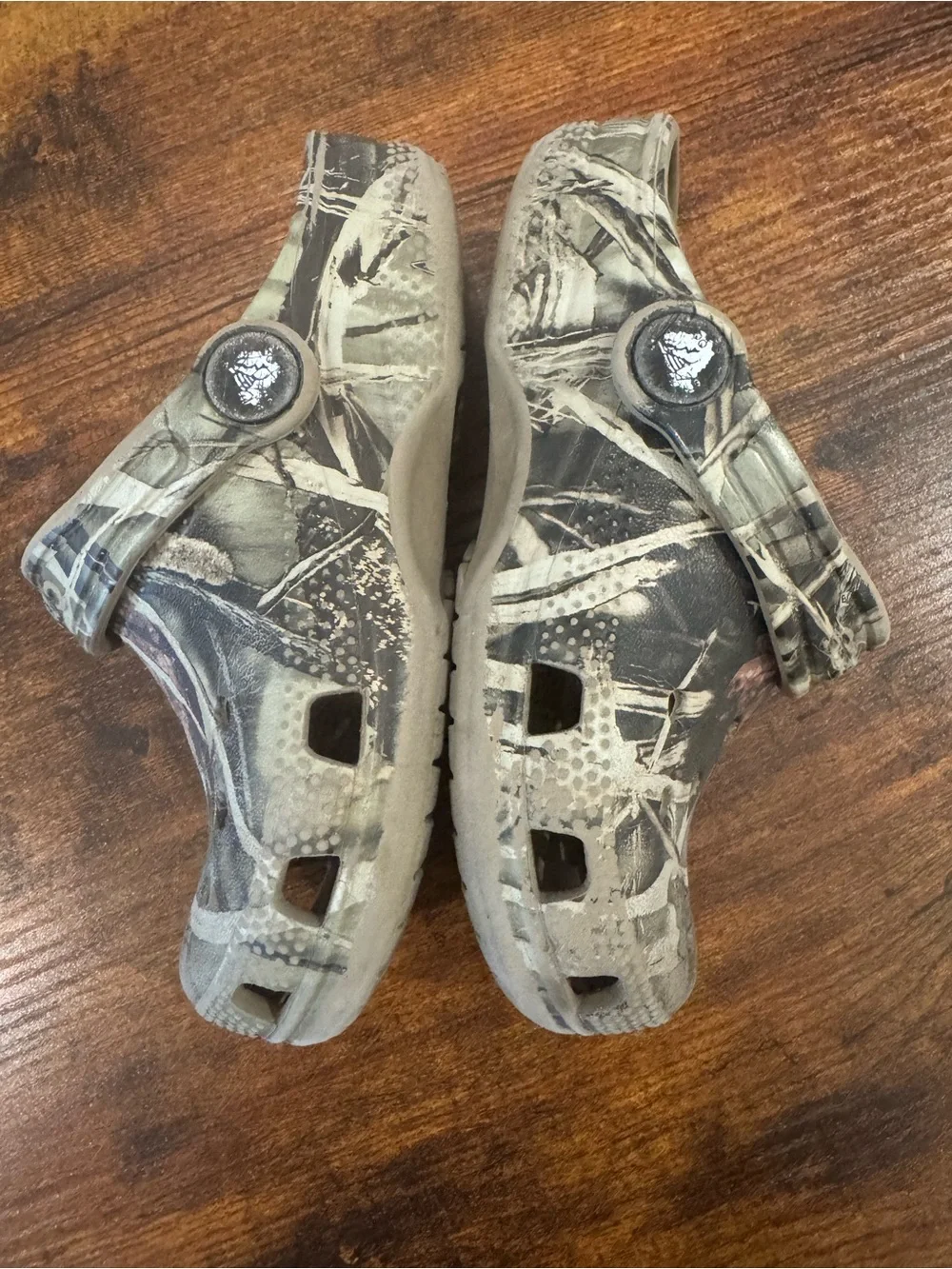 Camo Crocs. Size 10toddler.